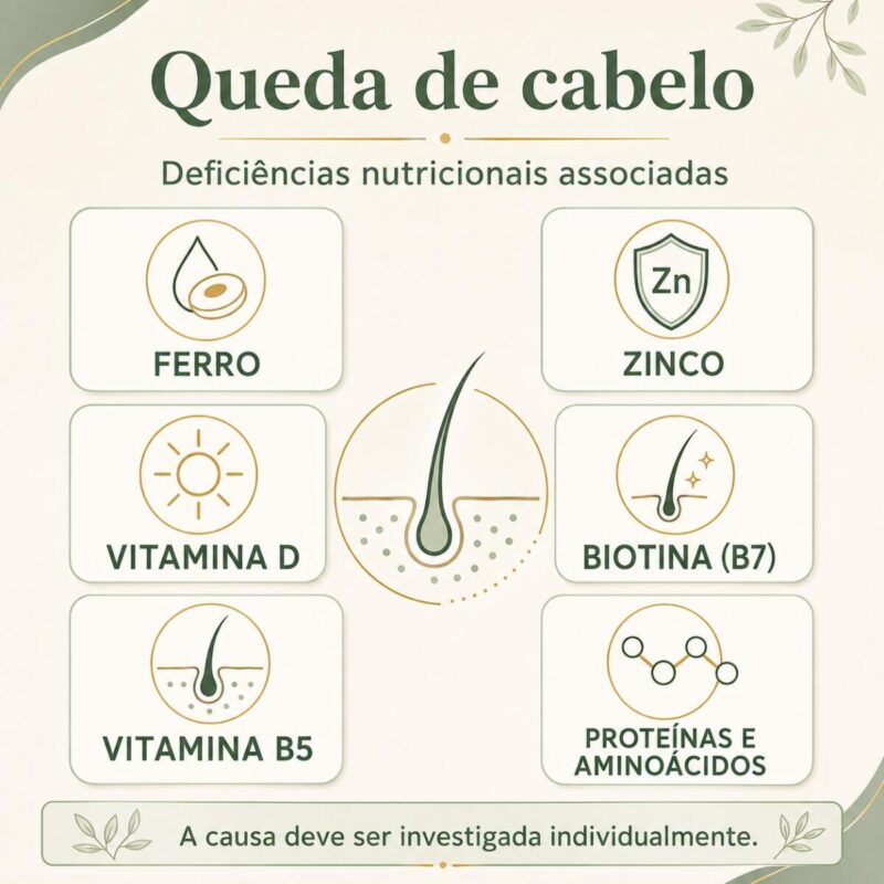 vitaminas e quedade de cabelo