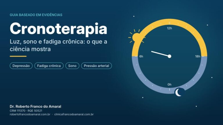 Cronoterapia: o que a ciência mostra sobre luz, sono e fadiga crônica